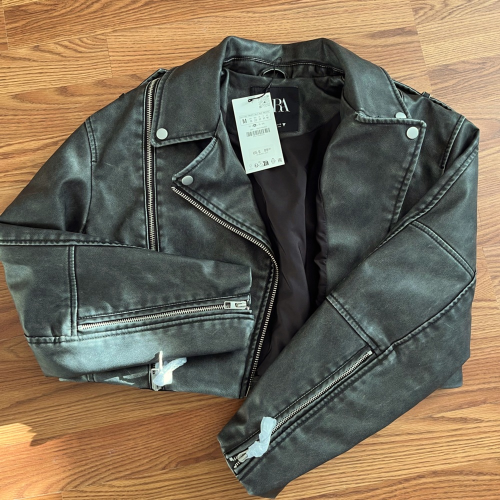 Zara_New with tag_ Leather Jacket